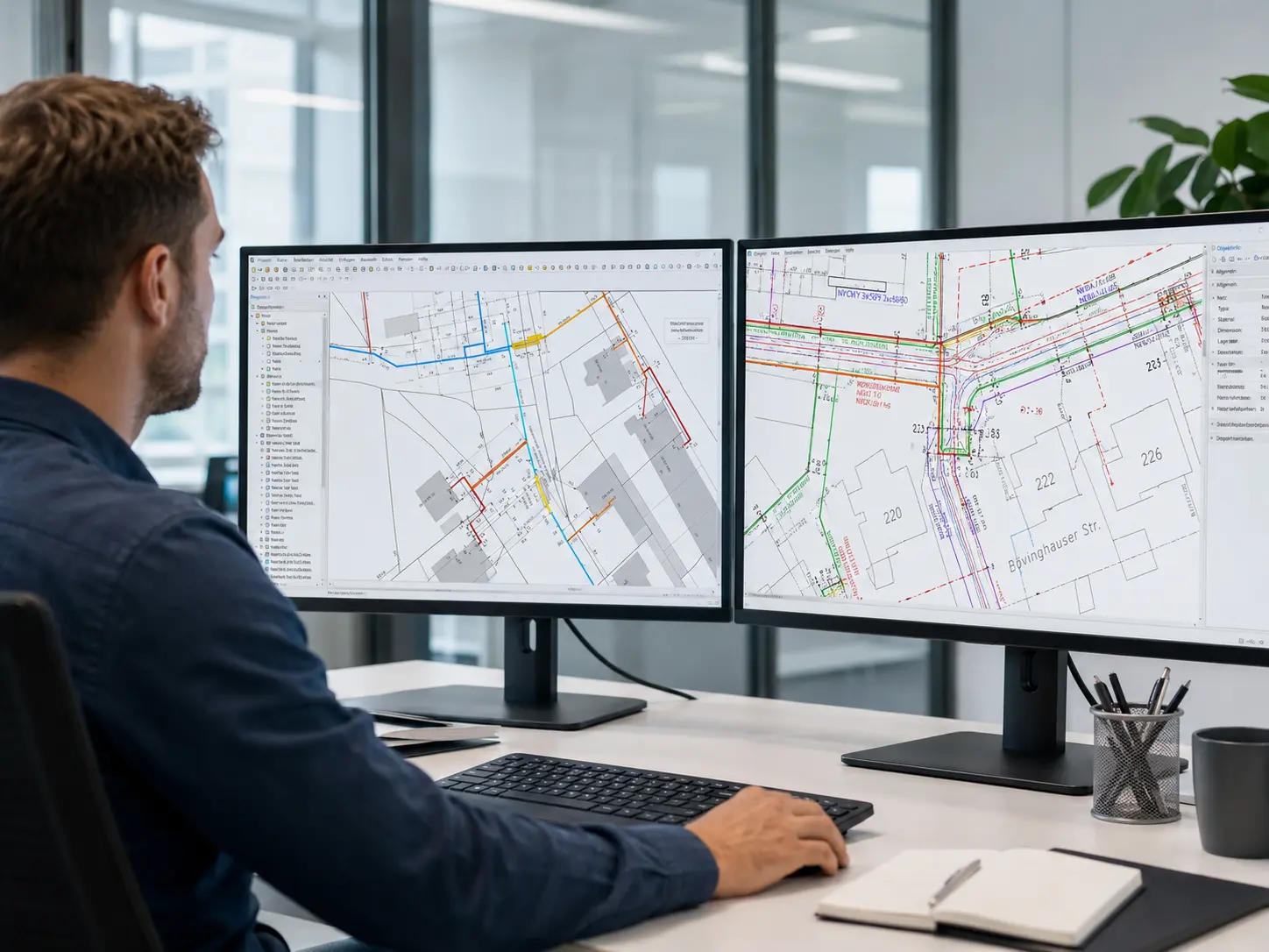 GIS Dokumentation von Leitungsnetzen im Geoinformationssystem